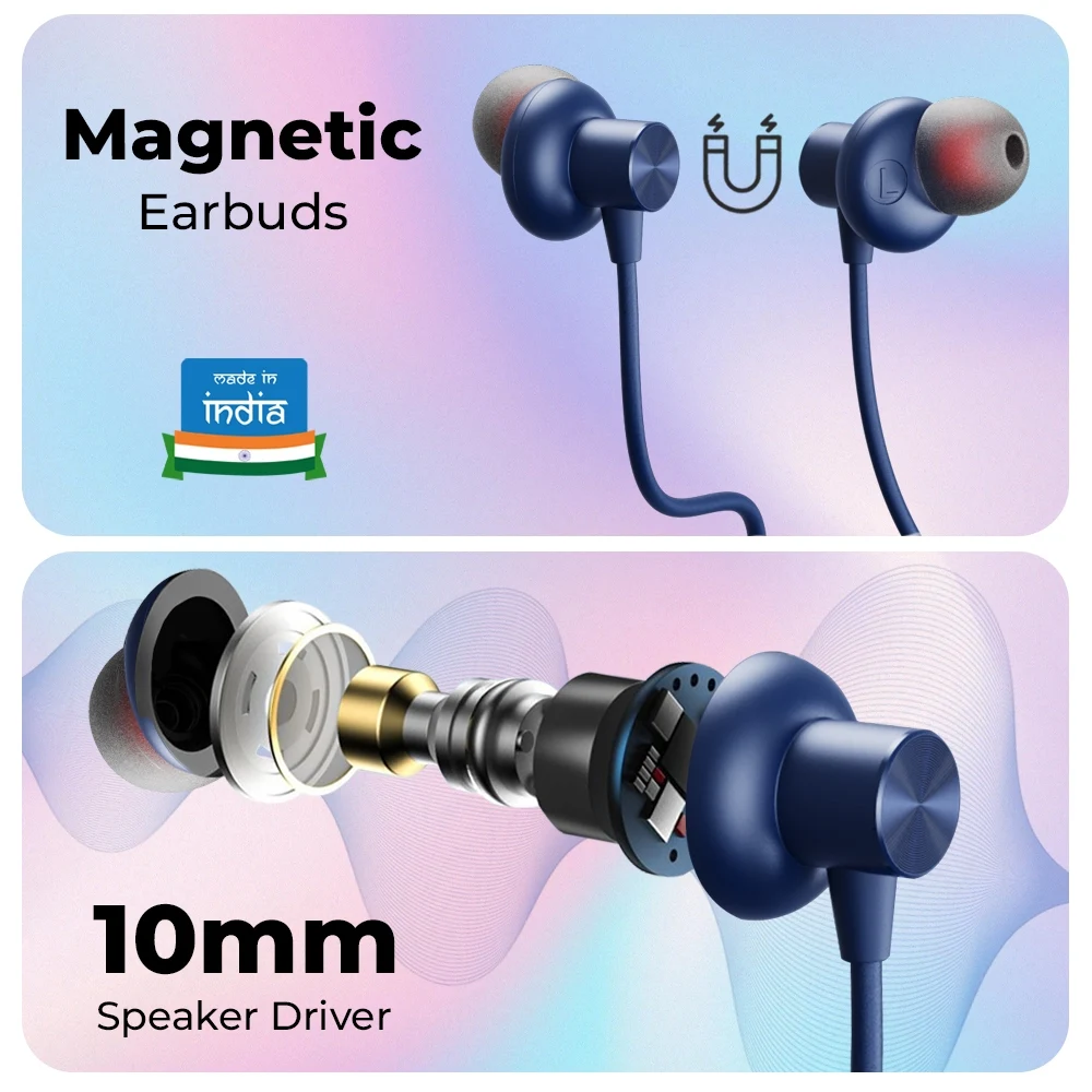 EVM Bluetooth Neckband Earphone EnSport Plus (NB-030) Blue view 4